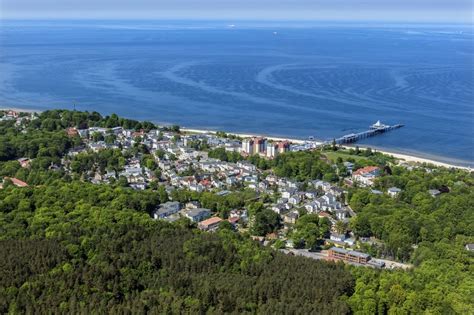 Luftbild Heringsdorf Sandstrand Landschaft An Der Seebr Cke Auf Der