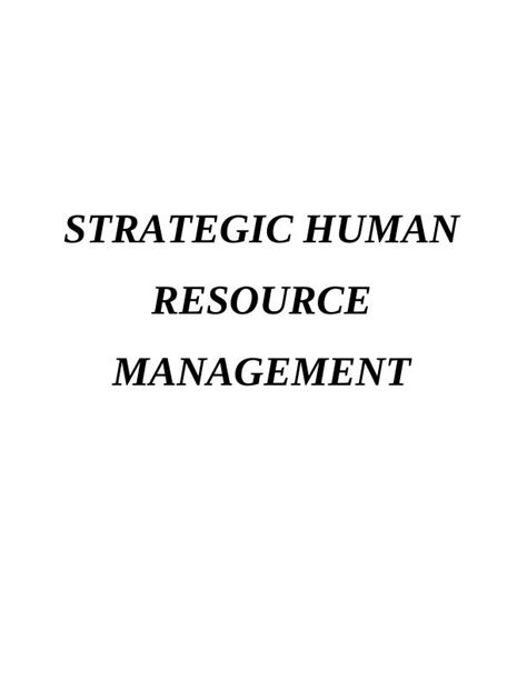 Strategic Human Resources Management Shrm At Amazon