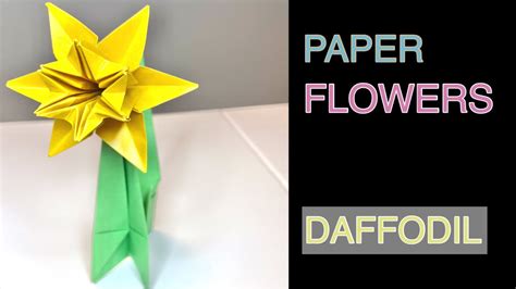 How To Make Origami Daffodil Flower Easy Origami Instructions Youtube