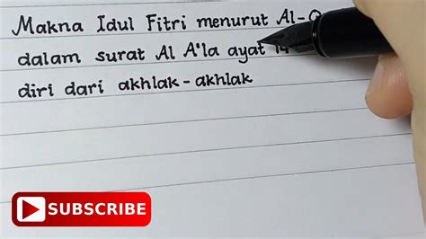 Apa Makna Idul Fitri Tulisan Tangan Bagus Rapi Indah Dan Bersih