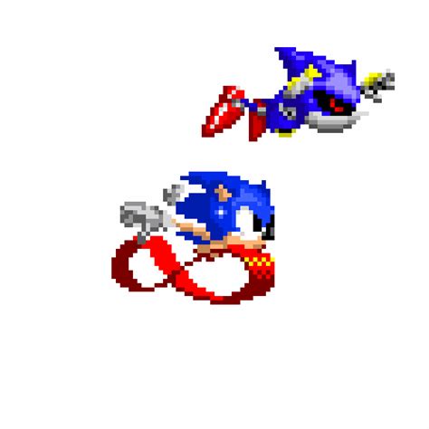 Pixilart Metal Sonic Vs Sonic By Sonic Gamer