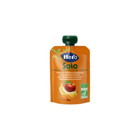 Hero Solo Eco Baby Manzana Platano Y Zanahoria 100 Gr Salunatur