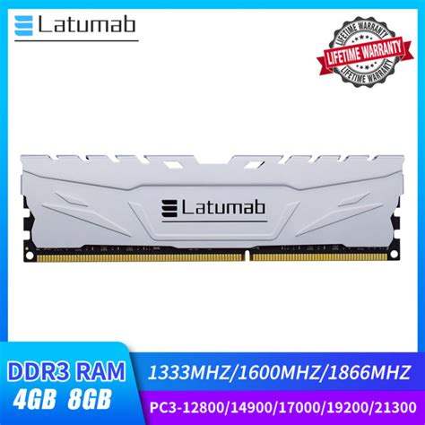 Latumab Ram Ddr3 4gb 8gb 1333mhz 1600mhz 1866mhz 2133mhz 2400mhz