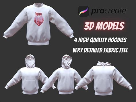 Procreate 3d Hoodie Mockup Yeezy Style 4 Models Obj File Etsy Procreate 3d Hoodie Mockup Yeezy Style 4 Models Obj File Etsy