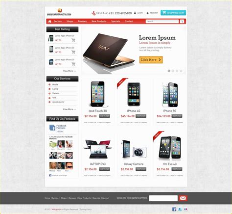 Dreamweaver Ecommerce Templates