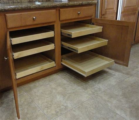 Sliding cabinet shelves, Slide out shelves, Pull out kitchen cabinet