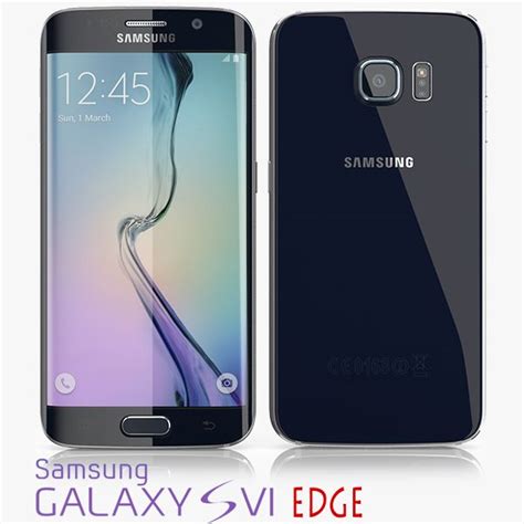 Samsung Galaxy S6 Edge Sapphire Black 3d Model 29 Max 3ds Fbx Obj C4d Lwo Ma Xsi Free3d