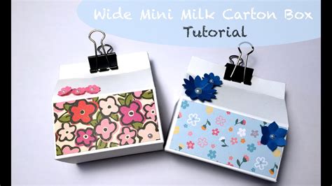 Wide Mini Milk Carton Box Tutorial Youtube