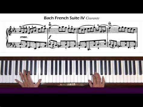 Bach French Suite No In E Flat Major Bwv Courante Piano Tutorial