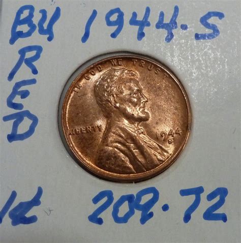 1944 D S Gem BU RED Lincoln Wheat Cent 209 72 For Sale Buy Now