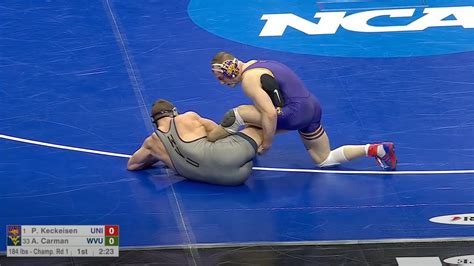 184lbs Parker Keckeisen UNI Vs Anthony Carman West Virginia YouTube