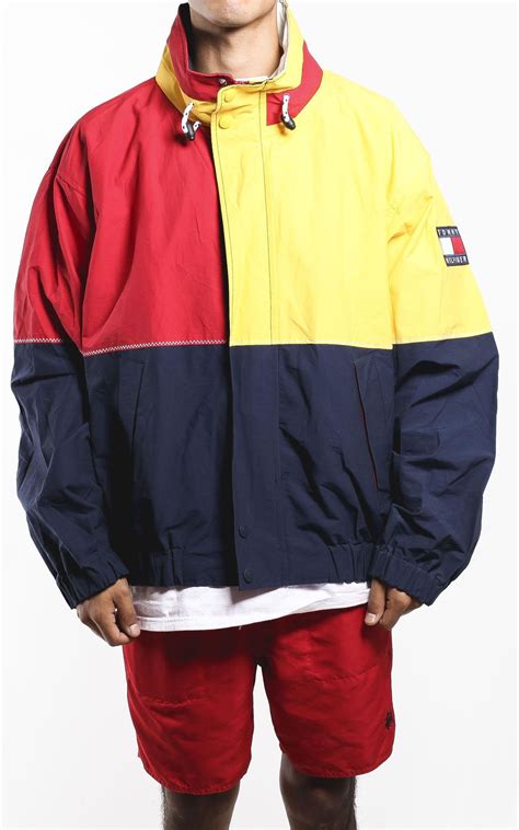 Vintage Tommy Hilfiger Color Block Jacket Sz XL