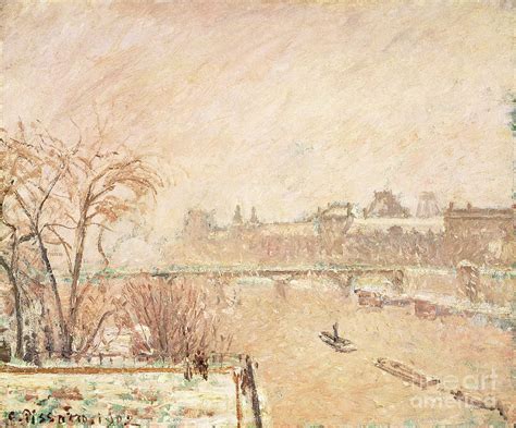 The Seine From The Pont Neuf Painting By Camille Pissarro Fine Art