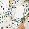 Amazon Anydesign Blue Floral Table Runner X Inch Forget Me