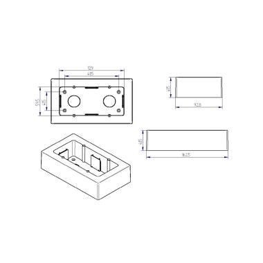 Caja De Mecanismos Universal De Superficie X X Mm Efectoled