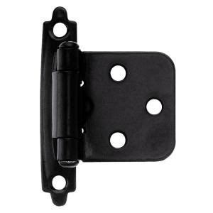 Liberty Matte Black Self Closing Overlay Cabinet Hinge Pair H Az