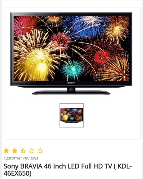 Sony Bravia 46 Inch Led Full Hd Tv Kdl 46ex650 Tv And Home Appliances