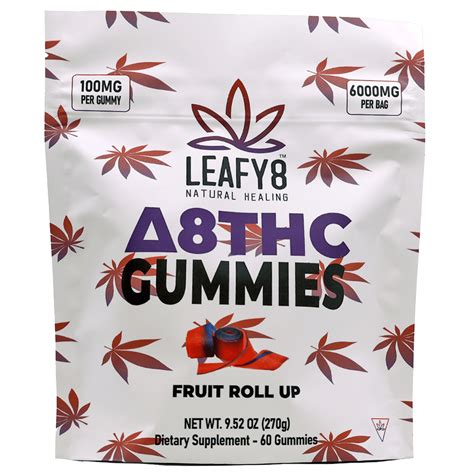 Delta 8 Thc Gummies Fruit Roll Up 6000mg 60 Count Leafy8 Delta 9 Thc And Delta 8 Thc Products