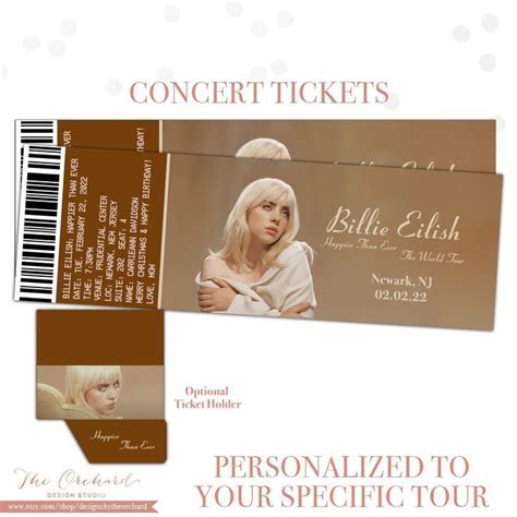 Billie Eilish Tickets YOU PRINT Concert Happier Than Ever | Etsy | Billie eilish, Concert, Billie