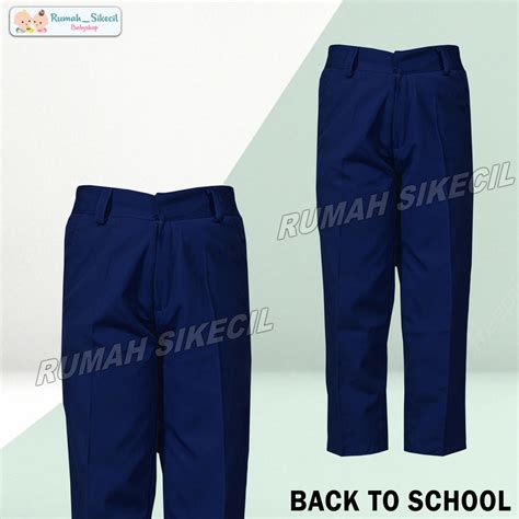 Jual Seragam Sekolah Celana Panjang Formal Smp Sma Warna Biru Abu