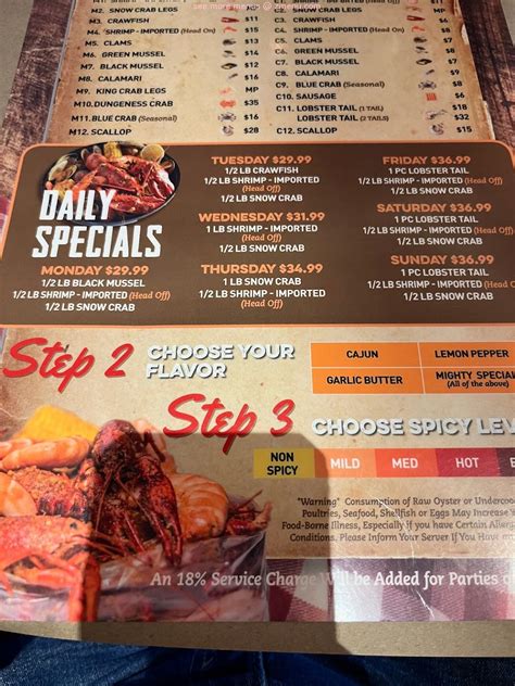 Online Menu Of The Mighty Crab Restaurant Longview Texas Zmenu