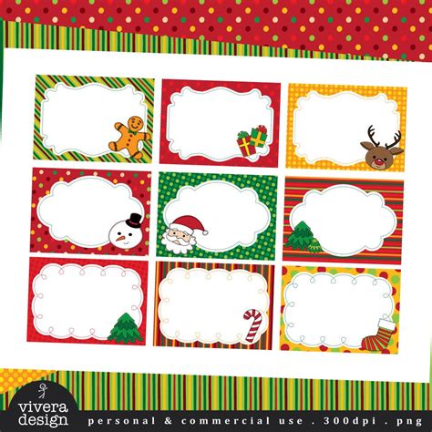 DIY Printable Christmas Labels Christmas Cheer by viveradesign