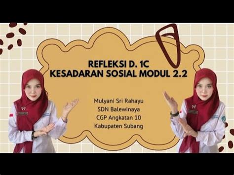 Refleksi D 1c KESADARAN SOSIAL MODUL 2 2 YouTube