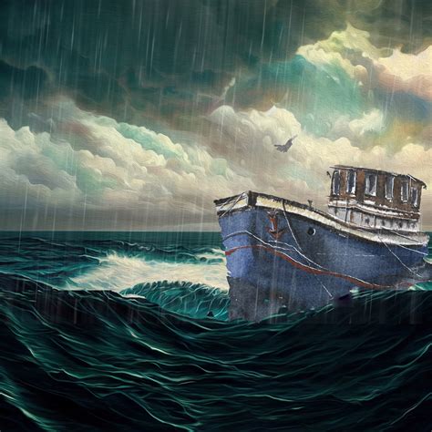 Ship In Stormy Sea Painting Free Stock Photo Public Domain Pictures