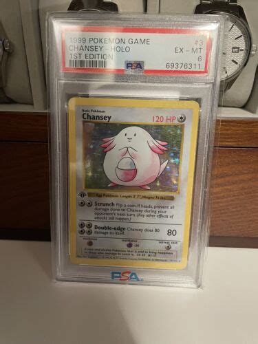 Chansey Base Set 3 102 Holo 1st Edition Holo Rare PSA 6 Pokémon TCG eBay