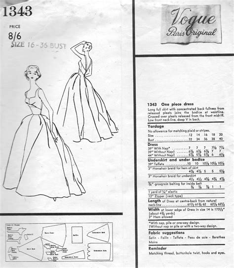 Vintage Vogue Sewing Pattern B Dress Evening Gown By