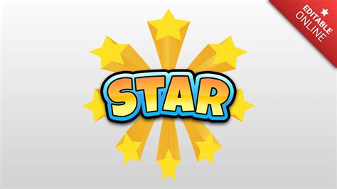 Star | Congratulations | Text Effect Generator