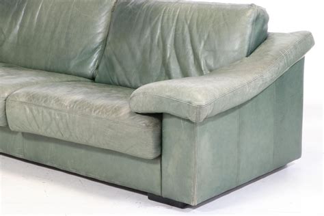 Green Leather Sofa | EBTH