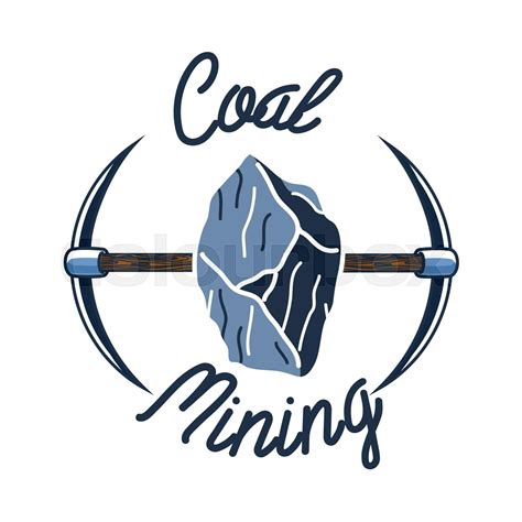 Color vintage coal mining emblem | Stock vector | Colourbox