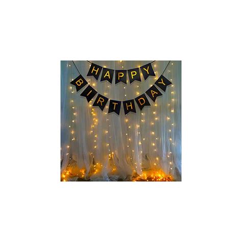 Party Propz Happy Birthday Decoration Happy Birthday Banner With Led Lights Birthday