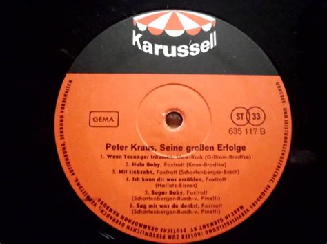 Peter Kraus Seine Gro En Erfolge Lp Comp Akerrecords Nl