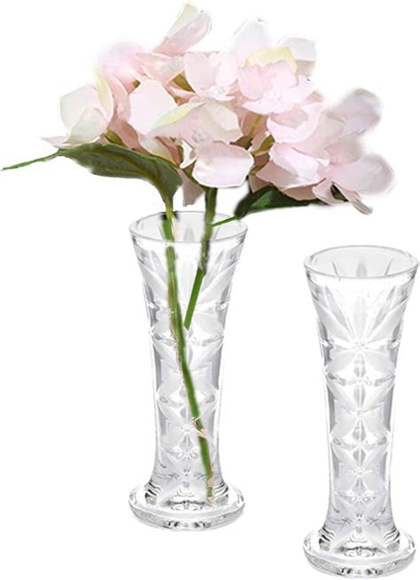 Clear Plastic Bud Vase Innjoii Acrylic Vase 2pcs Modern Single Rose Vases Small Vases For