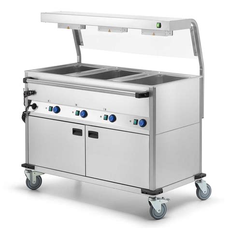 Bain Marie Wagen X Gn Mit Hustenschutz Halogen Oberhitze