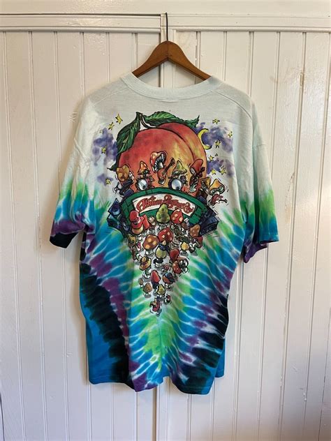 Vtg Allman Brothers Band Tye Dye T Shirt Liquid Blue  Gem