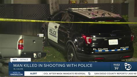 Man Killed In Shooting With El Cajon Police Youtube