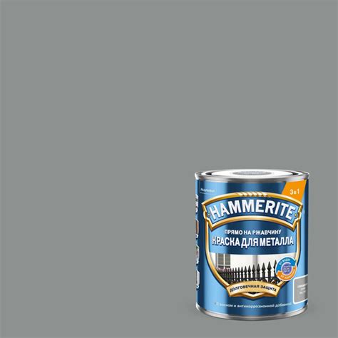 Краска по ржавчине Hammerite цвет серый 0.75 л купить на OZON по низкой ...