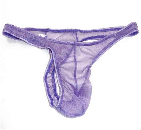 K Hot Sexy Mens Underwear Thong Skimpy Pouch C Thru Fishnet Cheeky Back Ebay