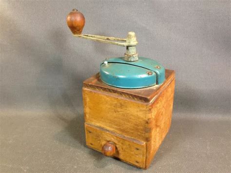 ANCIEN MOULIN À café en bois et métal vintage déco cuisine années 1950