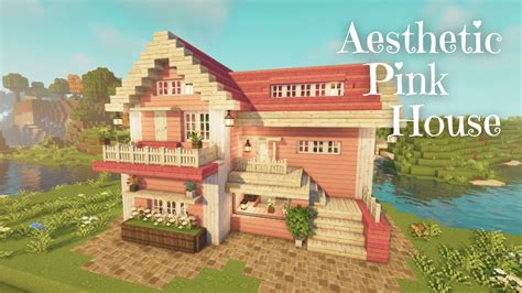 Minecraft Aesthetic Pink House Tutorial Cottagecore Mizuno S