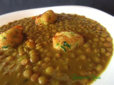 LENTEJAS CON ALBÓNDIGAS DE CALABACIN COCINA CON REINA