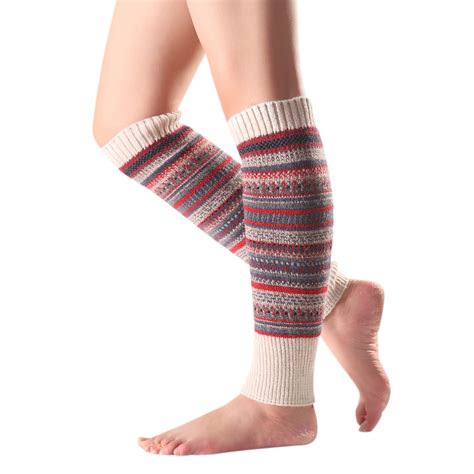 Long Leg Warmer Womens Men S Party Ribbed Knit Dance Sports Leg