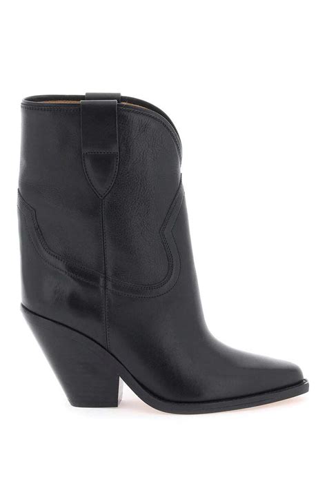 Buy Isabel Marant Toile Leyane Texan Ankle Boots Black At Off