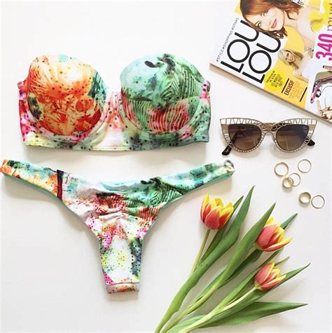 Wearable Art Our Zeepop Padded Underwire Bikini Print By The Talented