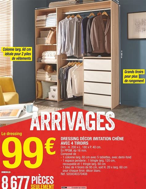 Promo Dressing D Cor Imitation Ch Ne Avec Tiroirs Chez Brico D P T