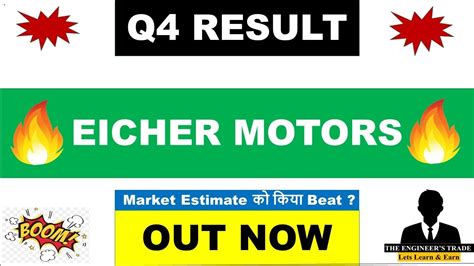 Eicher Motors Q Results Eicher Motors Results Today Eicher