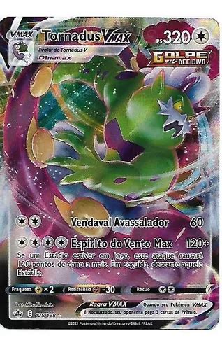 Tornadus Vmax Carta Pok Mon Original Reinado Arrepiante Mercadolivre